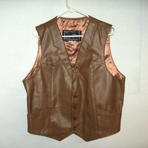 Leather Vest size 44, Measures Correct